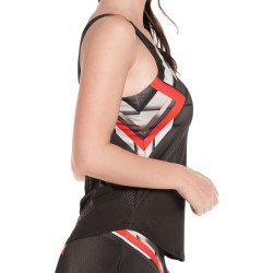 Women's top Lucky in Love Tech It Out Tank w/Bra - charcoal