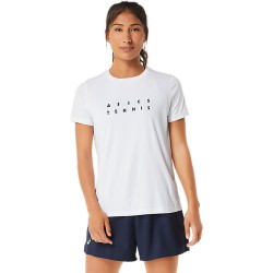 Women's T-shirt Asics Court Graphic Tee - brilliant white