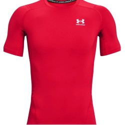 Men's T-shirt Under Armour Men's HeatGear Armour Short Sleeve - red/white