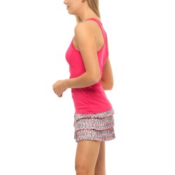 Women's top Lucky in Love Pretty in Ink Baseline Tank w/ Bra - shocking pink