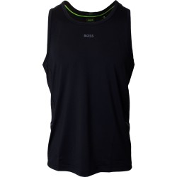Men's T-shirt BOSS Slim-Fit Tank Top With Decorative Reflective Pattern - black
