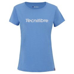 Women's T-shirt Tecnifibre Club Cotton Tee - azur