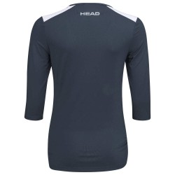 Women's long sleeve T-shirt Head Club 22 Tech 3/4 Shirt - navy