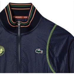 Women's jumper Lacoste Sport Roland Garros Edition Post-Match Cropped Jacket - navy blue