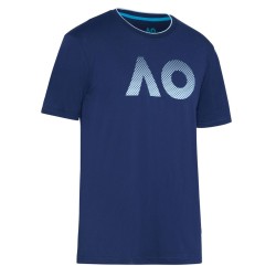 Men's T-shirt Australian Open T-Shirt AO Textured Logo - navy