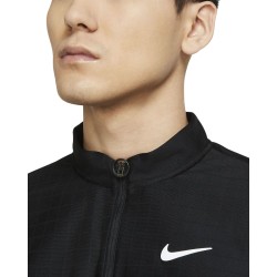Men's long sleeve T-shirt Nike Court Breathe Advantage Top - black/black/white