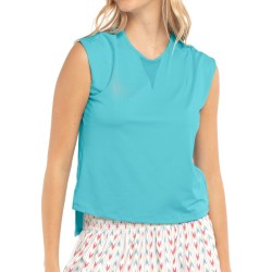 Women's top Lucky in Love Desert Vibes Come Together Muscle Tank - sky