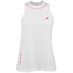 Women's top Babolat Strike Tank Top - white/strike red