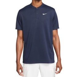 Men's Polo T-shirt Nike Men's Court Dri-Fit Blade Solid Polo - obsidian/white
