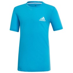 Boys' t-shirt Adidas B Escouade Tee - shock cyan/white