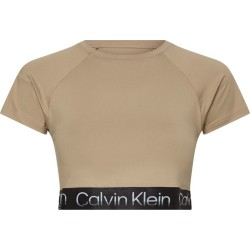 Women's T-shirt Calvin Klein WO SS Croped T-shirt - aluminum
