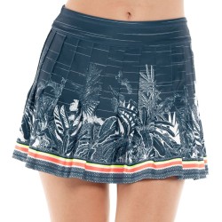 Women's skirt Lucky in Love Palms D'Amour Long Paradiso Pleated Skirt - slate