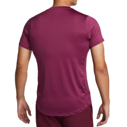Men's T-shirt Nike Court Dri-Fit Advantage Crew Top - rosewood/white