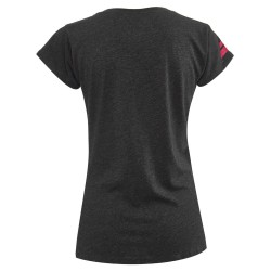 Women's T-shirt Babolat Exercise Flag Message Tee Women - black heather