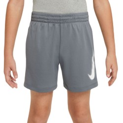 Boys' shorts Nike Boys Dri-Fit Multi+ Graphic Training Shorts - smoke grey/white/white