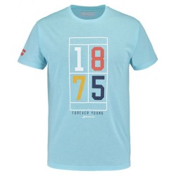 Boys' t-shirt Babolat Exercise Cotton Tee Boy - angel blue heather