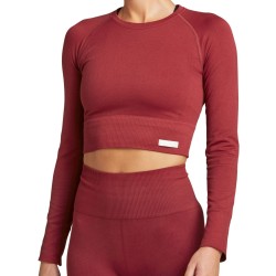 Women's long sleeve T-shirt Bj_rn Borg Stockholm Seamless Crop Top W - biking red