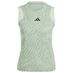 Women's top Adidas Airchill Pro Match Tank - silver green/semi green spark