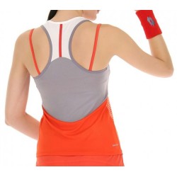 Women's top Lotto Top W IV Tank 2 - red poppy/bright white