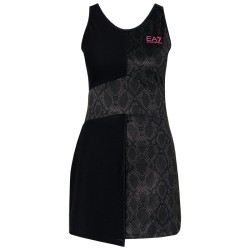 Women's dress EA7 Woman Jersey Dress - black python