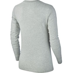 Women's long sleeve T-shirt Nike Swoosh Essential LS Icon Ftr - dk grey heather/black