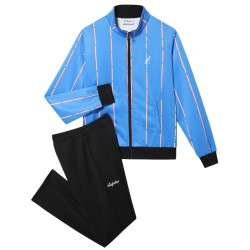 Men's Tracksuit Australian Double Jumpsuit With Stripes - blu zaffiro