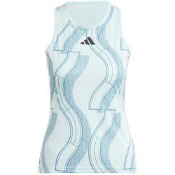 Women's top Adidas Club Tennis Graphic Tank Top - semi flash aqua/arctic fusion