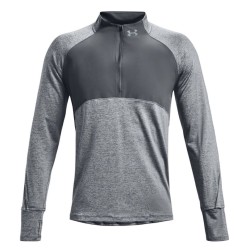 Men's long sleeve T-shirt Under Armour Men's UAQualifier Run 2.0 1/2 Zip - pitch gray fade heather/pitch grey