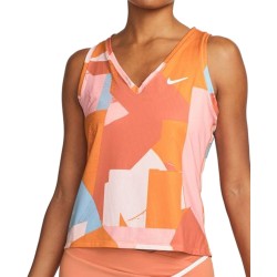 Women's top Nike Court Victory Print Tank W - hot curry/white