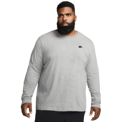 Men's long sleeve T-shirt Nike Sportswear Club Tee LS - dark grey heather/black