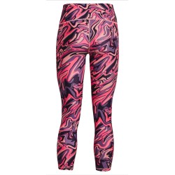 Women's leggings Under Armour Women's HeatGear No-Slip Waistband Printed Ankle Leggings - posh pink/tux purple
