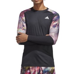 Men's long sleeve T-shirt Adidas Melbourne Tennis Long Sleeve T-Shirt - multicolor/black