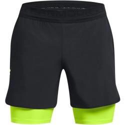 Men's shorts Under Armour Men's UA Vanish Elite 2in1 Shorts - black/high vis yellow