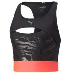 Women's top Puma Run Ultraform Aop Crop Tank - puma black