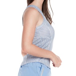 Women's top Lucky in Love Tech Performance Architect Stripe Tank - placid