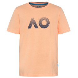 Boys' t-shirt Australian Open Kids T-Shirt AO Textured Logo - mellow peach