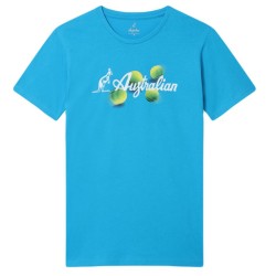 Men's T-shirt Australian Cotton T-Shirt Australian Balls - blu capri