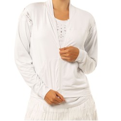 Women's jumper Lucky in Love Macram_ Core Bomber Jacket Women - white