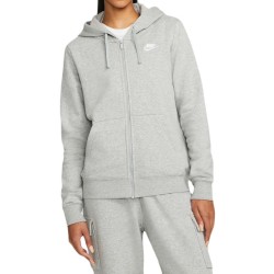 Women's jumper Nike Sportswear Club Fleece Full Zip Hoodie - dark grey heather/white