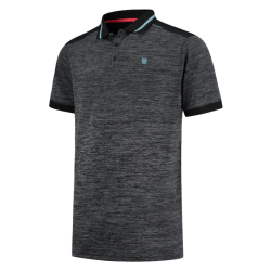 Men's Polo T-shirt K-Swiss Tac Hypercourt Polo Melange - jet black melange