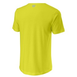 Men's T-shirt Wilson Stacked Tennis Tech Tee M - sulphur spring