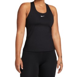 Women's top Nike Dri-Fit Swoosh Bra Tank - black/black/white