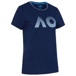 Women's T-shirt Australian Open T-Shirt AO Textured Logo - navy