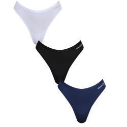 Women's panties Reebok Thong Agatha Womens 3P - black/pure grey/white