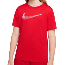 Boys' t-shirt Nike Dri-Fit Short Sleeve Training Top - university red/white
