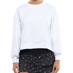 Women's jumper Lucky in Love Core Ruche Back L/S Women - white