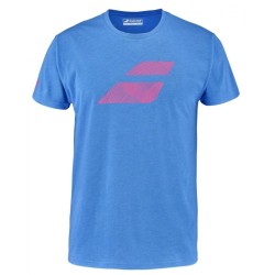 Men's T-shirt Babolat Exercise Big Flag Tee Men - french blue heather
