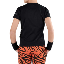 Boys' t-shirt Hydrogen Tennis Court Cotton T-Shirt - black/orange tiger