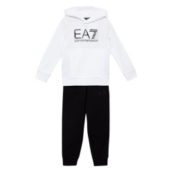 Boys' tracksuit EA7 Boys Jersey Tracksuit - white/black