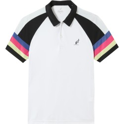 Men's Polo T-shirt Australian Ace Polo with Printed Insert - bianco